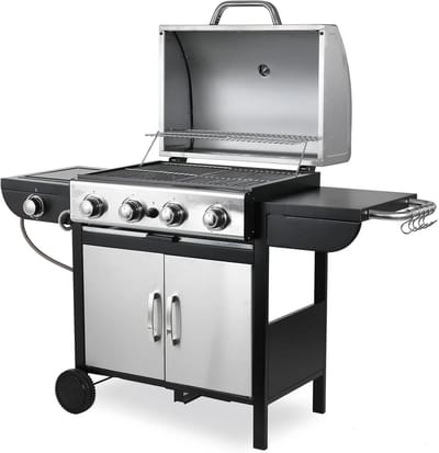 Betaalbare Goederen® gas bbq - buitenkeuken - RVS - Barbecue - barbeque - barbecues - gas - familie - eten gezelligheid