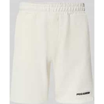 Sweatshorts met elastische band en gestikt logo