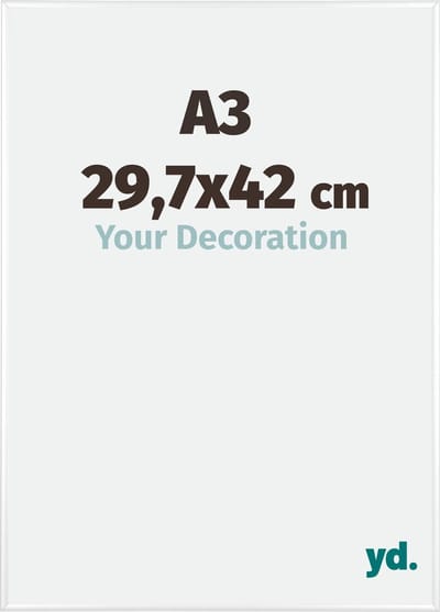 Your Decoration - Fotolijst A3 29,7x42 cm - Aluminium - Wit Hoogglans - Kent