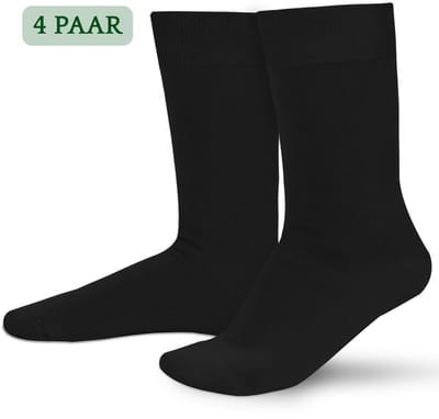 Hipperboo® 4 Paar Bamboe Sokken - Maat 35-38 - Zwart - Dames Sokken - Bamboe Kousen - Naadloos - Hypoallergeen - Zijdezacht - Vochtregulerend