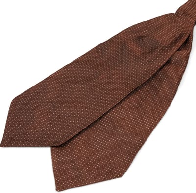Zijden bruine Sjaaldas met Polkadotmotief