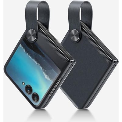 Polskoord Lederen Beugel Telefoonhoesje voor Motorola Razr 50 Ultra Mooto Razr 40 Polsbandhouder Schokbestendige Hoes Moto Razr 40