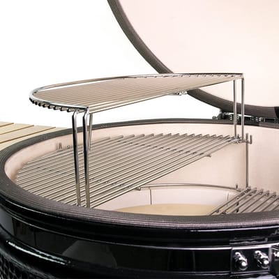 YAKINIKU Extra Verhoogd Rooster - XLARGE - Halve Maan - 22 inch - 70% Meer Grilloppervlak - Kamado Accessoire