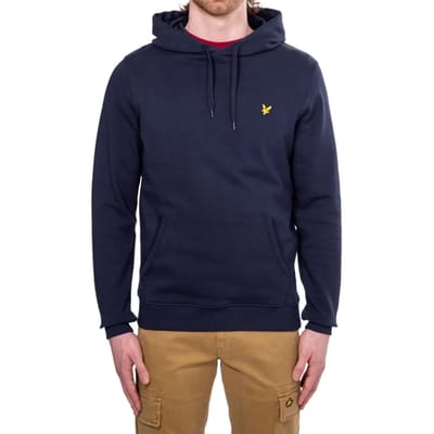 Capuchon sweaters Lyle &amp; Scott ML1139V BRUSHED BACK HOODIE-Z271 DARK NAVY BRUSHED