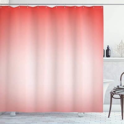 ABAKUHAUS douchegordijn – perzik-ombré 175x180 cm – waterafstotend