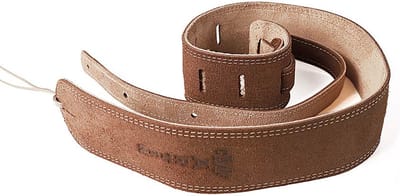 Martin SPA 18A0027 gitaarriem, ball leather met suede, 6,3cm. breed, met logo, distressed