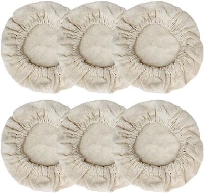 Elastische Ademende Jar Doek Covers voor Zuurdesem Starter Potten - 6 Pack