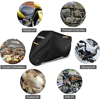 Waterdichte Motorhoes voor Motoren, Scooters en Fietsen - Bescherming Tegen Water, Stof en Wind - 265cm x 105cm x 125cm