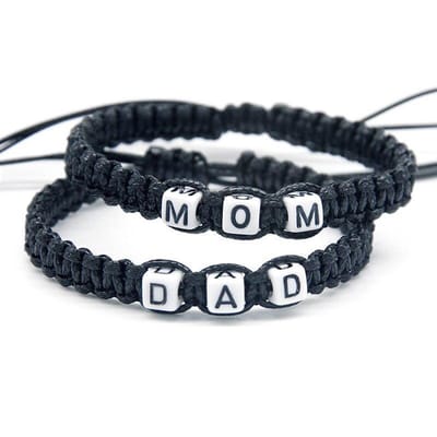 MOM DAD Armband Set voor Hem en Haar - Vaderdag - Moederdag - Moeder Vader Ouders Cadeau - Valentijnsdag - Valentijn Cadeautje voor Mannen