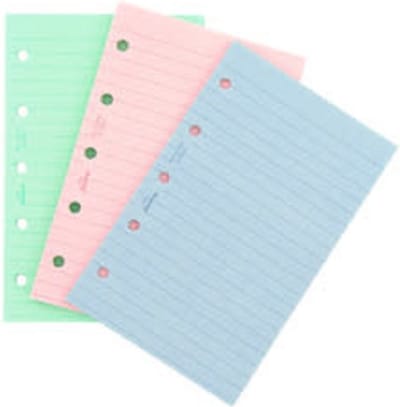 Filofax - vulling mini - gelijnd papier - fashion colours