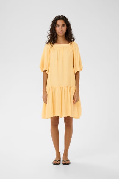 INWEAR Lylaiw Frest Short Dress Dames - Jurk - Geel - Maat 38