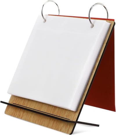 Kalender Invoegalbum voor Foto's, Houten Desk Photo Album voor 25 Foto's, Ideaal voor Thuis of Kantoor