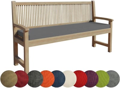Bankkussen Grijs - Zitkussen Rugkussen - Buiten Zitten - Met Riemlussen - 140x50x5cm