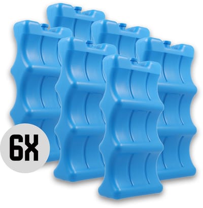 DULA Koelelementen voor blikjes - Blauw - Blikken koelelement voor koelbox en koeltas - 6 stuks - 10.5 x 22 x 5 cm