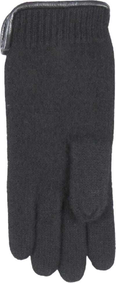 Handschoenen heren van 100% wol en met echt leren randje
