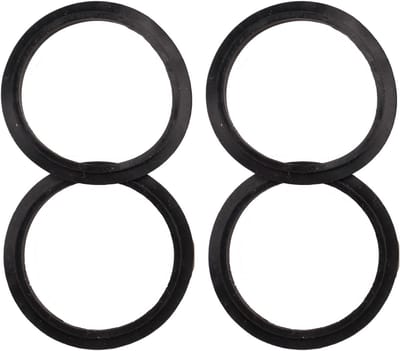 Set van 4 Vervangingsafdichtingen voor Afvoer, Binnenmaat 36 mm, Buitendiameter 43,5 mm, Ideaal voor Wasbak en Bad, Waterdichte Afdichtingen voor Afvoerstoppen