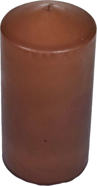 Cilindrische Geurkaars Chocoladebruin 15 cm - 60 Uur Brandduur - 7,5 x 15 cm