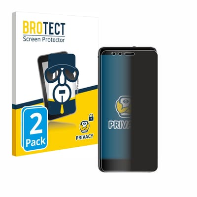 BROTECT - privacy screenprotector voor Huawei P10 Lite - Folie Beschermfolie Blauwlichtfilter 2 Stuks