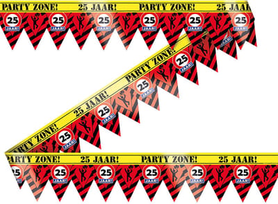Paperdreams - Party lint verkeersbord 25 jaar
