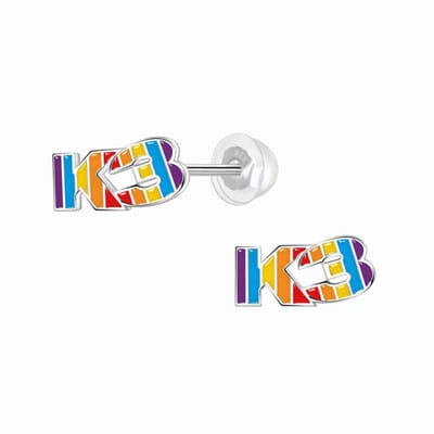 K3 - K3 oorstekers - zilveren regenboog oorbellen - meisjes