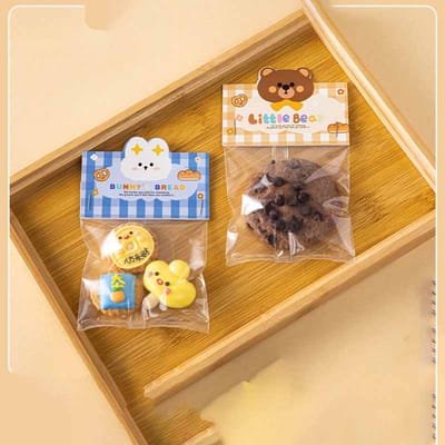 Sachets de biscuits, sachets transparents en carton, biscuits pour enfants, riz gluant, flocons de neige, sachets de bonbons, dîner en famille