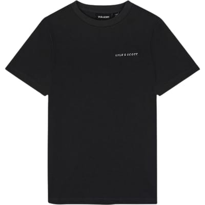 Lyle & Scott geborduurd logo zadel zwart T-shirt