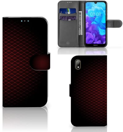 Huawei Y5 (2019) Telefoon Hoesje Geruit Rood