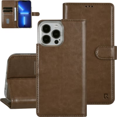 UNIQ Accessory Gouden Pu Leer Book Case Smartphonehoesje voor Apple iPhone 13 Pro Max - Bescherming & Stijlvol Design