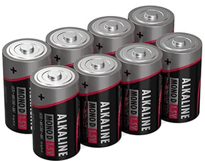 Alkaline D Mono Batterijen 8 Stuks 1.5V - Lange Levensduur en Lekvrij