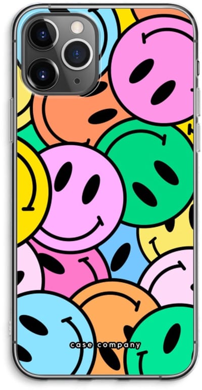 Case Company® - Hoesje geschikt voor iPhone 11 Pro Max hoesje - Smiley N°1 - Soft Cover Telefoonhoesje - Bescherming aan alle Kanten en Schermrand