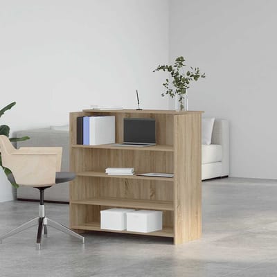 vidaXL - Receptiebalie - Sonoma - Eiken - 100x50x103,5 - cm - Bewerkt - Hout
