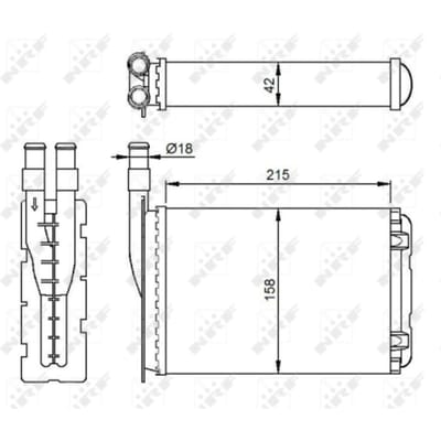 Warmtewisselaar, interieur verwarming NRF 507339