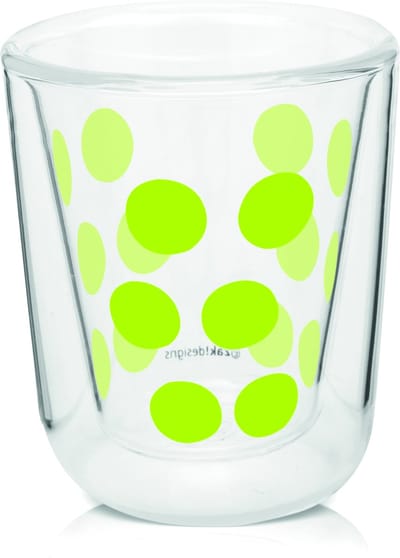 Zak!Designs Dotdot Espressobeker - Dubbelwandig - 7,5 cl - Groen