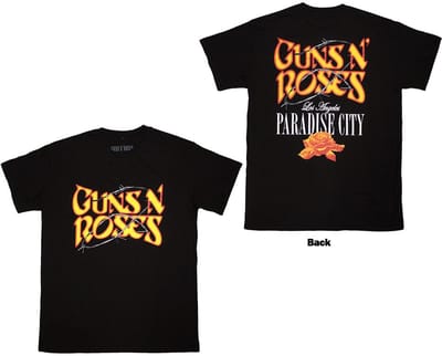 Guns N' Roses - Paradise City Heren T-shirt - S - Zwart