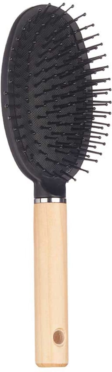 Berilo Haarborstel Malibu ovaal - Dames - antislip - 24 cm - hout/kunststof