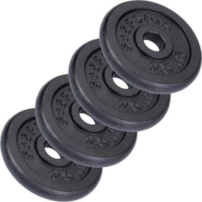 Halterschijvenset 10 kg - 4 x 2,5 kg Gietijzeren Gewichtsschijven voor Krachttraining en Fitness