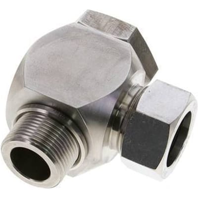 28L & M33x2 RVS Swivel Joint Snijringkoppeling Buitendraad 160bar Draaibaar ISO 8434-1