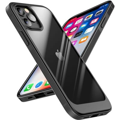 ShieldCase telefoonhoesje geschikt voor Apple iPhone 13 Pro hoesje TPU met rand - zwart/transparant - Shockproof hoesje - Extra robuuste rand - Beschermhoesje - Shockproof Hardcase - Siliconen bumper