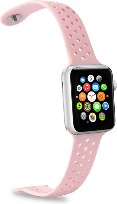 Celly WatchBand smartwatch bandje - Siliconen Apple Watch bandje - Geschikt Apple Watch 42mm/44mm - Dames en heren - Roze