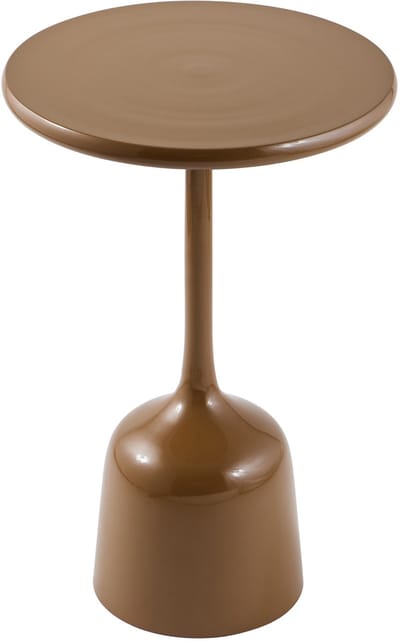 Bijzettafel Pollie Metaal Bruin - Rond Design Salontafel