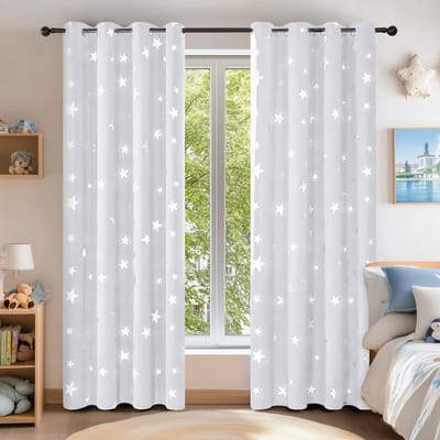 Dailygoods - Dailygoody - Verduisterende Gordijnen - Thermisch Geïsoleerd - 95% Lichtblocking - Wit - Set van 2 - Ideaal voor Woonkamer en Slaapkamer - 140x24