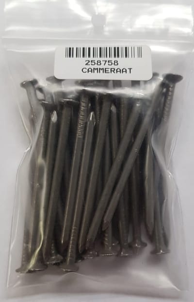 Draadnagel – spijker – platkop – 2,4x50 mm – verzinkt staal – constructie en timmerwerk – 100 gram pak