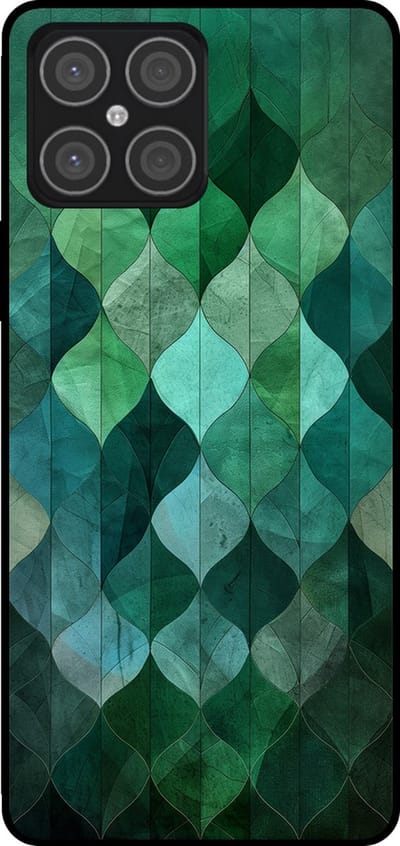 Smartphonica Telefoonhoesje Geschikt voor Huawei Honor X8 4G met groene bladeren opdruk - TPU backcover case green leafs design geschikt voor Huawei Honor X8