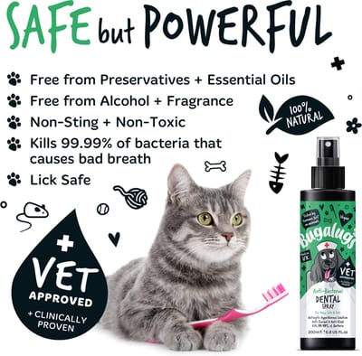Bugalugs Cat Anti-Bacterial Dental Spray 200ml