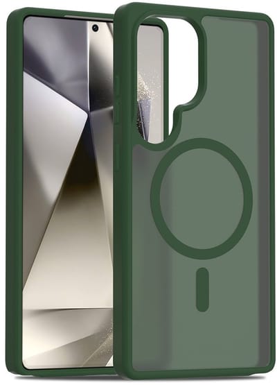 Solidenz Hoesje - Geschikt voor Samsung Galaxy S25 Ultra - FrostMag Backcover geschikt voor MagSafe - Groen