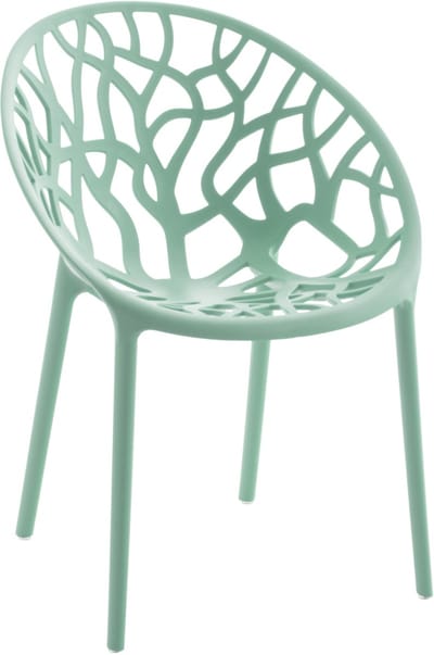 CLP Hope stapelbare Tuinstoel - Weerbestendig & UV-bestendig - Kunststof Stoelen met Armleuningen - Modern Design - lichtgroen