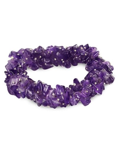 Amethist splitarmband cluster