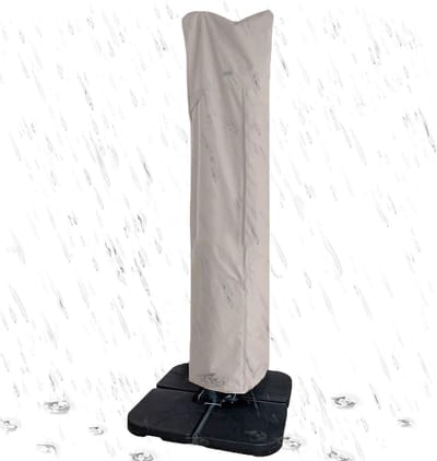 Parasolhoes - Hoes voor parasol - Parasol Beschermen - Waterdicht en UV-bestendig - 225 x 80 cm - Grijs