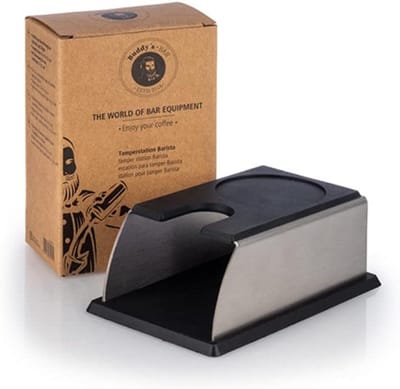 Professioneel Tampstation voor Espresso Koffiezetapparaten - Mat RVS en Siliconen