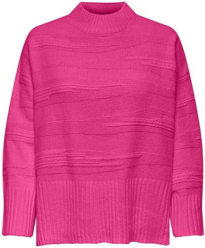 Only Trui Onlima Ls Loose Struc Highneck Cc K 15324514 Fuchsia Purple Dames Maat - L